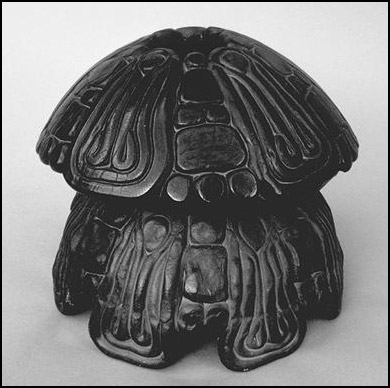 Black Stoneware Mushroom Vase by Tyler Hannigan