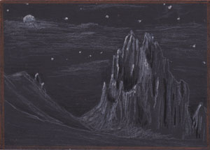 Shiprock in Moonlight